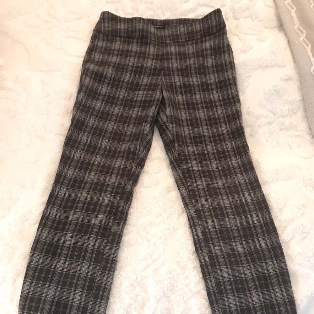 Plaid printed slacks